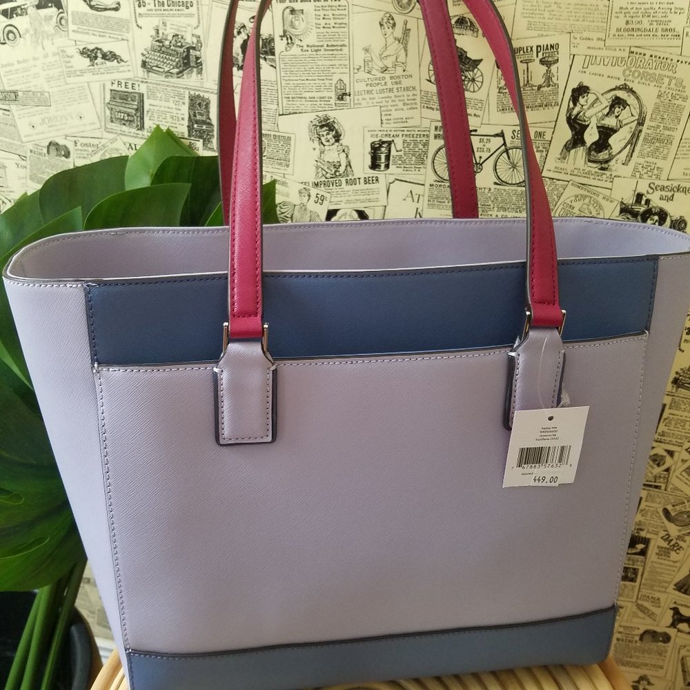 Kate Spade Cameron Laptop Tote Frozen Lilac Lavend - Picture 6 of 12